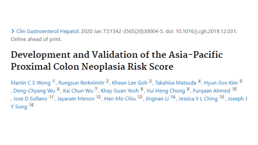A risk score to identify potential colorectal cancer