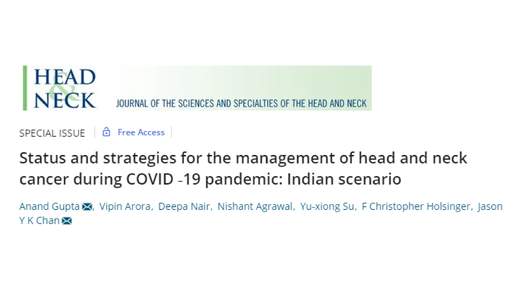 Management of head and neck surgeries during COVID-19: Indian scenario