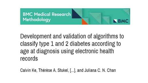 Algorithms classifying diabetes type