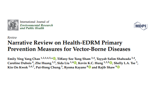 Primary prevention measures for vector-borne diseases