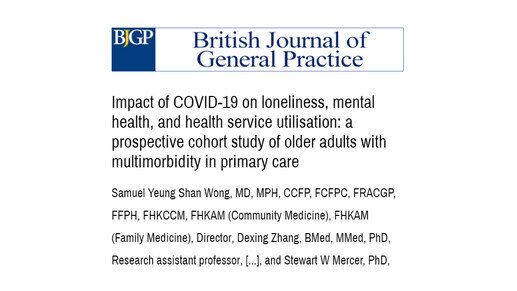 Psychosocial health of the elderly in COVID-19
