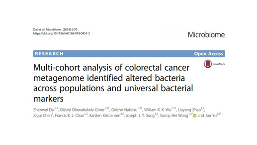 Universal bacterial markers for non-invasive colorectal cancer diagnosis