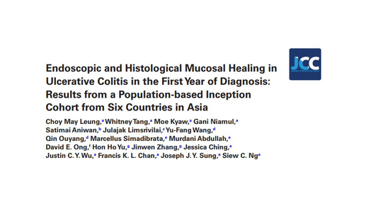 First multicentre population-based study in Asia on Mucosal Healing in Ulcerative Colitis