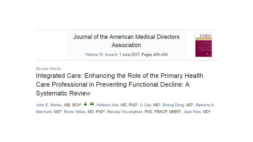 Review Article Published In JAMDA