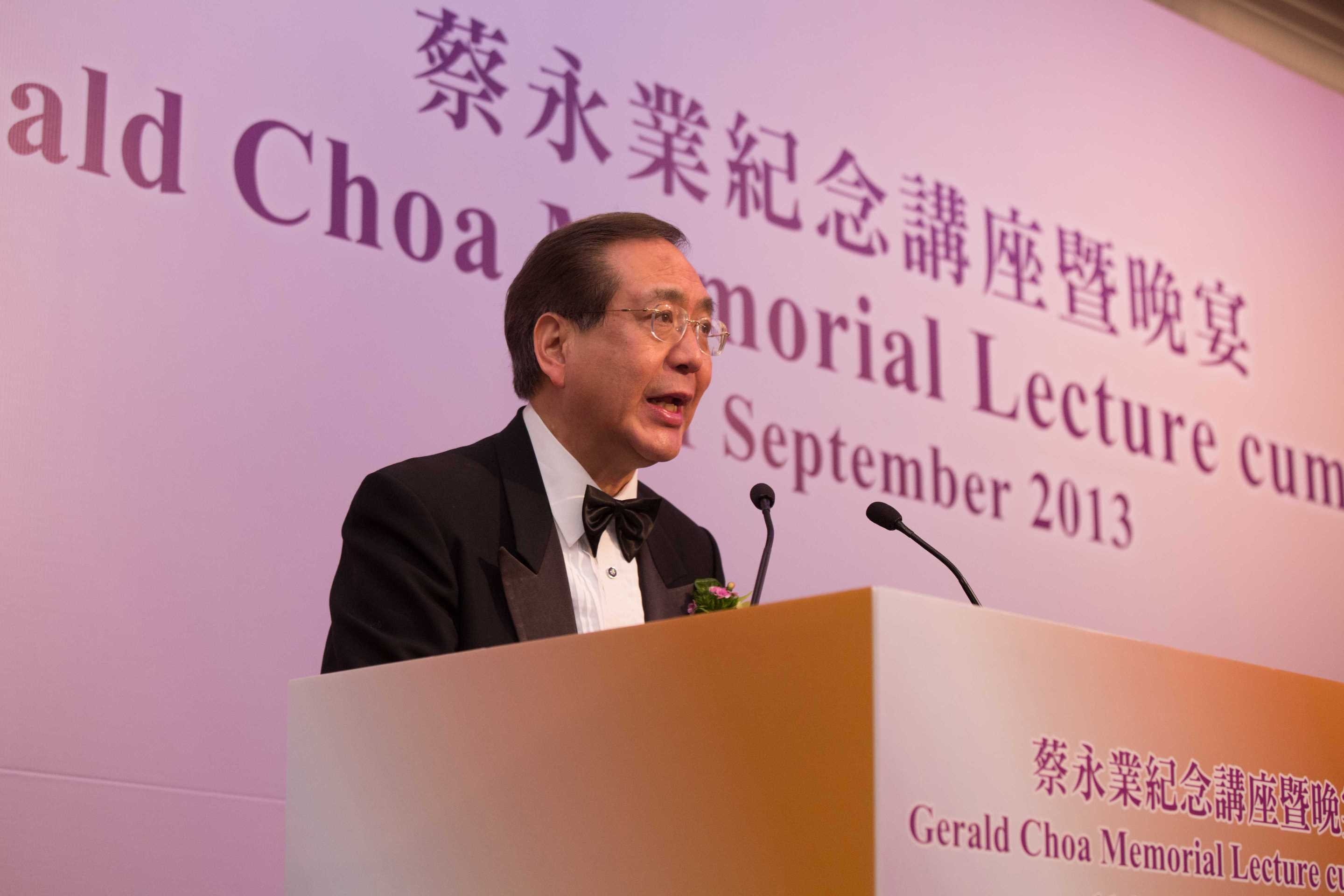 Prof. the Honourable Arthur K.C. Li, Member of the Executive Council of HKSAR and Emeritus Professor of Surgery of CUHK, gave a lecture titled ‘Professor Gerald Choa – His Legacy’ in the first ‘Gerald Choa Memorial Lecture’.