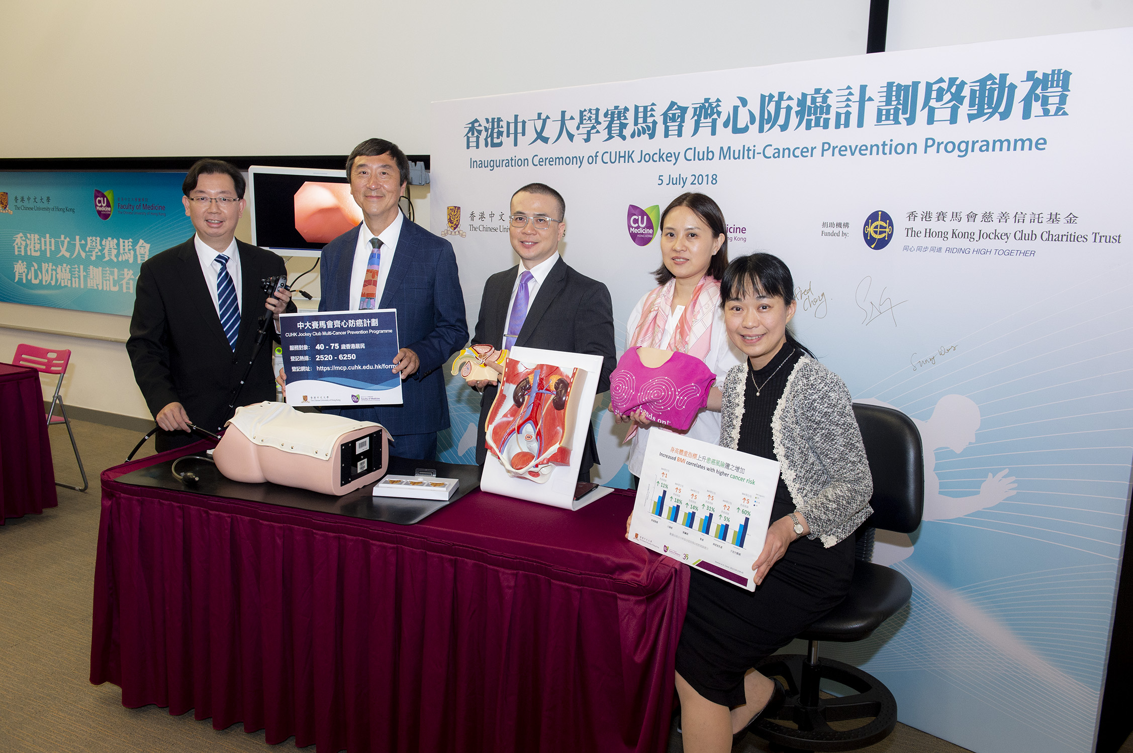 The Programme focuses on colorectal cancer, breast cancer and prostate cancer screening and provides the service free-of-charge to 10,000 Hong Kong residents aged between 40 and 75.