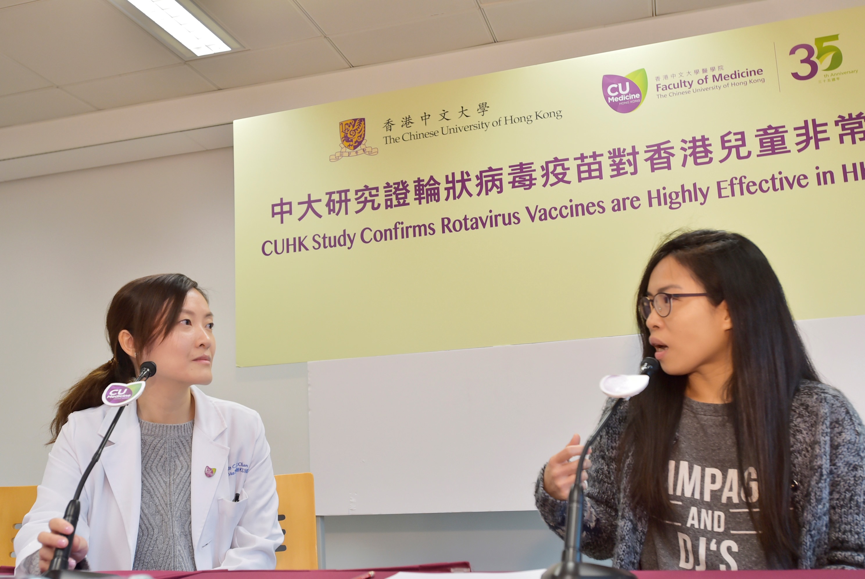 Mrs Ho (right) says her daughter was admitted to hospital for four days because of rotavirus when she was 2.5 years old. She was not aware that vaccination is available in Hong Kong for prevention.