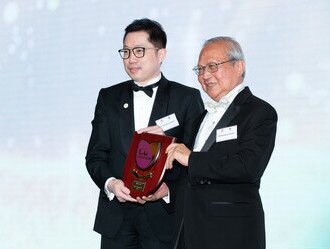 CUHK Council Chairman Dr Norman Leung (right) and Dr Dexter Leung