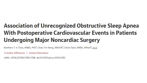 Unrecognized Obstructive Sleep Apnea increased risk of postoperative cardiovascular complications  