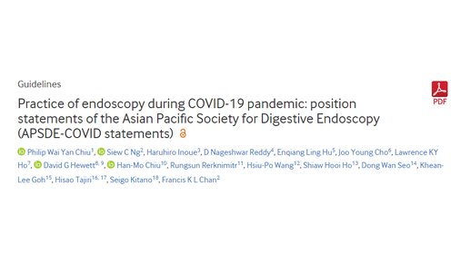 Recommendations on endoscopy practice during COVID-19