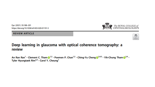 Applying deep learning in glaucoma screening
