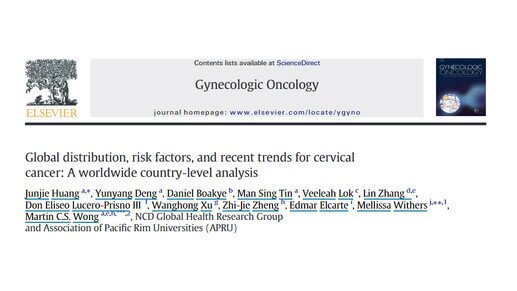 Global incidence of cervical cancer