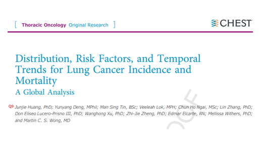 Global incidence and mortality of lung cancer