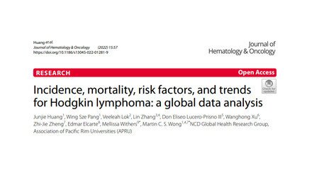 Global trends of Hodgkin lymphoma