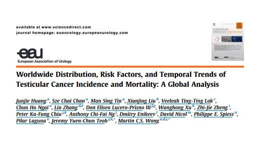 Global trends of testicular cancer incidence and mortality