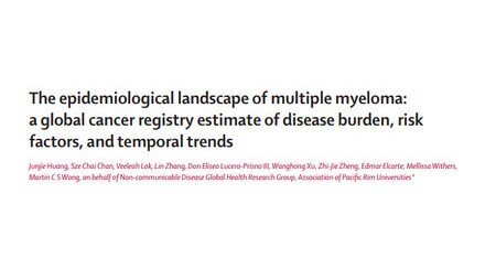 Epidemiological landscape of multiple myeloma