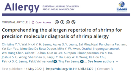 Identifying 11 shrimp allergens for precise shrimp allergy diagnosis