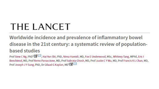 Global Study on IBD published in The Lancet
