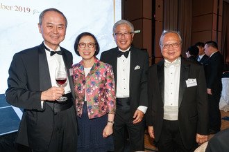 Group photo of Dr Norman LEUNG, Dr Victor DZAU, Prof Sophia CHAN, Secretary for Food and Health, Prof FOK Tai Fai, Pro-Vice-Chancellor and Vice President of CUHK