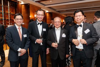 Group photo of Dr Norman LEUNG, Council Chairman of CUHK, Mr Eric NG, Vice-President (Administration) and University Secretary and guests