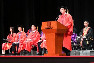 Prof. Anthony CHAN, CUHK Pro-Vice-Chancellor delivered a welcome address at the Ceremony