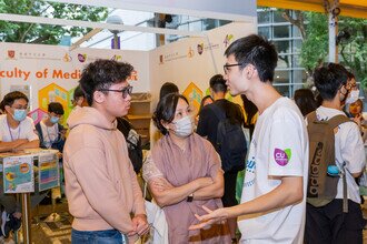 CU Medicine Information Day 2023 - Student sharing at the Faculty Booth