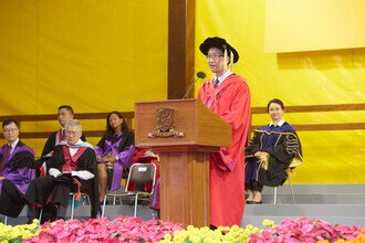 Dr. SIN Ngai Chuen delivered his speech