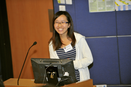 Judy Chan, a GPS Year 2 student, shared her learning experience in the community services projects of CUHK.