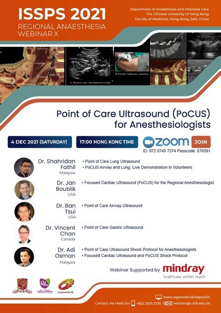 International Symposium on Spine and Paravertebral Sonography for Anaesthesia and Pain Medicine