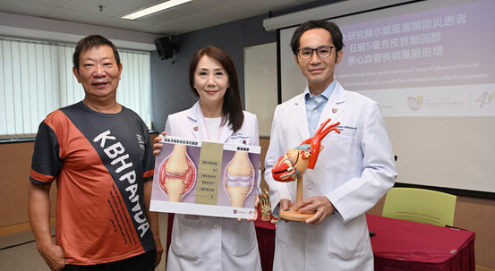 CUHK study reveals daily prescription of 5mg of glucocorticoid doubles risk of cardiovascular events for patients with rheumatoid arthritis