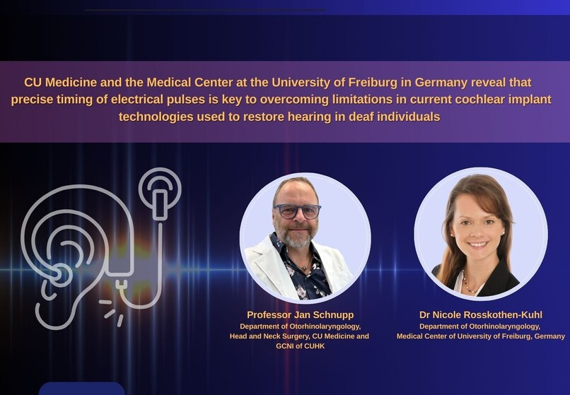 CU Medicine and the Medical Center at the University of Freiburg in Germany reveal that precise timing of electrical pulses is key to overcoming limitations in current cochlear implant technologies used to restore hearing in deaf individuals