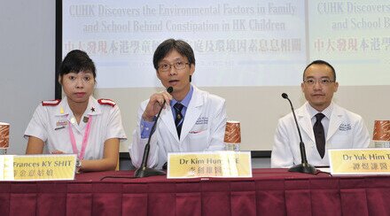 CUHK Discovers the Environmental Factors in Family and School Behind Constipation in HK Children
