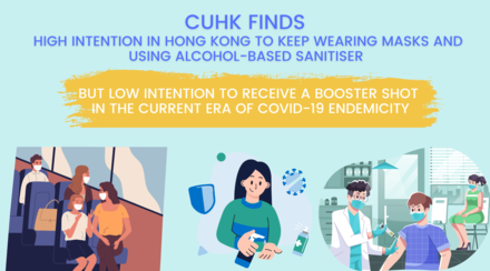 CUHK finds high intention in Hong Kong to keep wearing masks and using alcohol-based sanitiser but low intention to receive a booster shot in the current era of COVID-19 endemicity