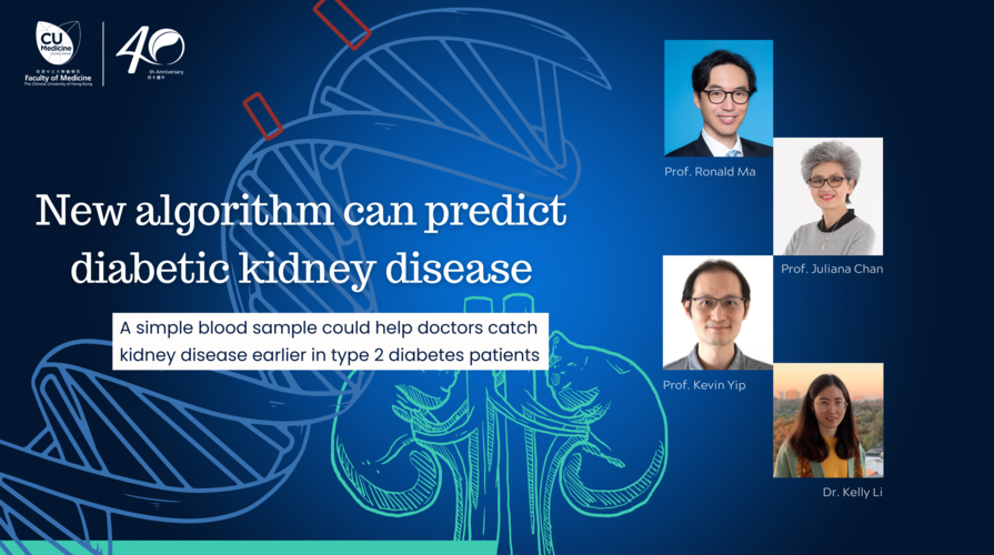 New algorithm can predict diabetic kidney disease A simple blood sample could help doctors catch kidney disease earlier in type 2 diabetes patients