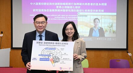 CUHK confirms depression sufferers with rapid eye movement sleep behaviour disorder harbour familial predisposition to neurodegeneration Provides new insights on improving precision psychiatry and preventing neurodegeneration