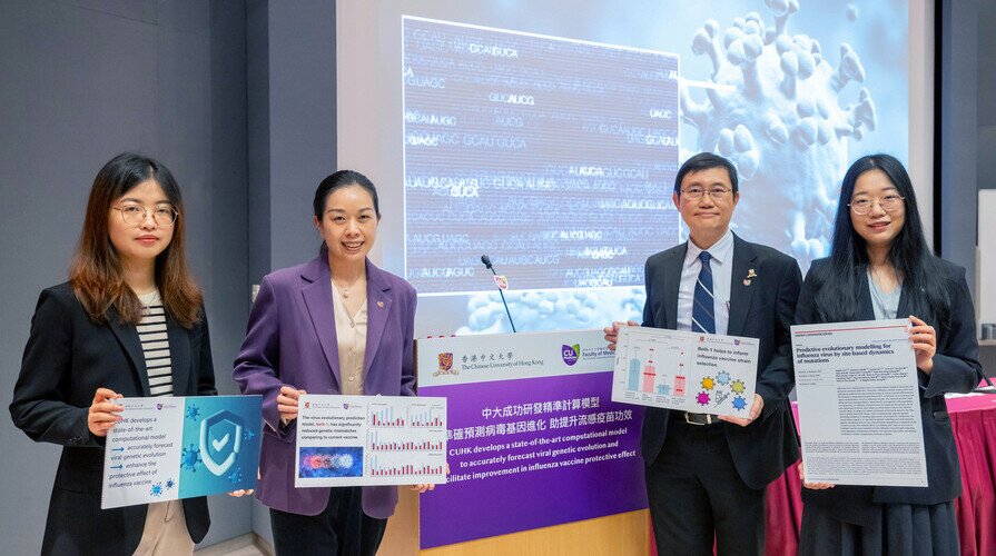 CUHK develops a state-of-the-art computational model to accurately forecast viral genetic evolution and facilitate improvement of influenza vaccines’ protective effects