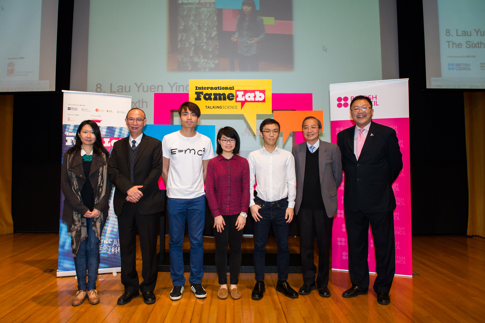 CUHK professors and students at the FameLab 2015 Hong Kong Grand Finals